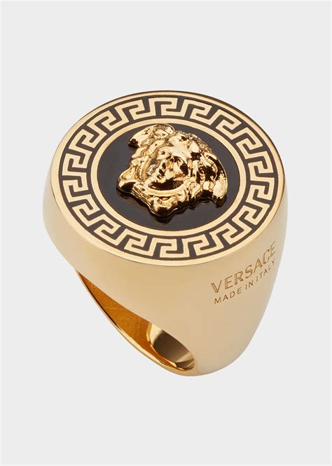 versace ring catcher|Versace enamel ring.